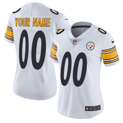 Nike Pittsburgh Steelers Customized White Stitched Vapor Untouchable Limited Women's NFL Jersey
